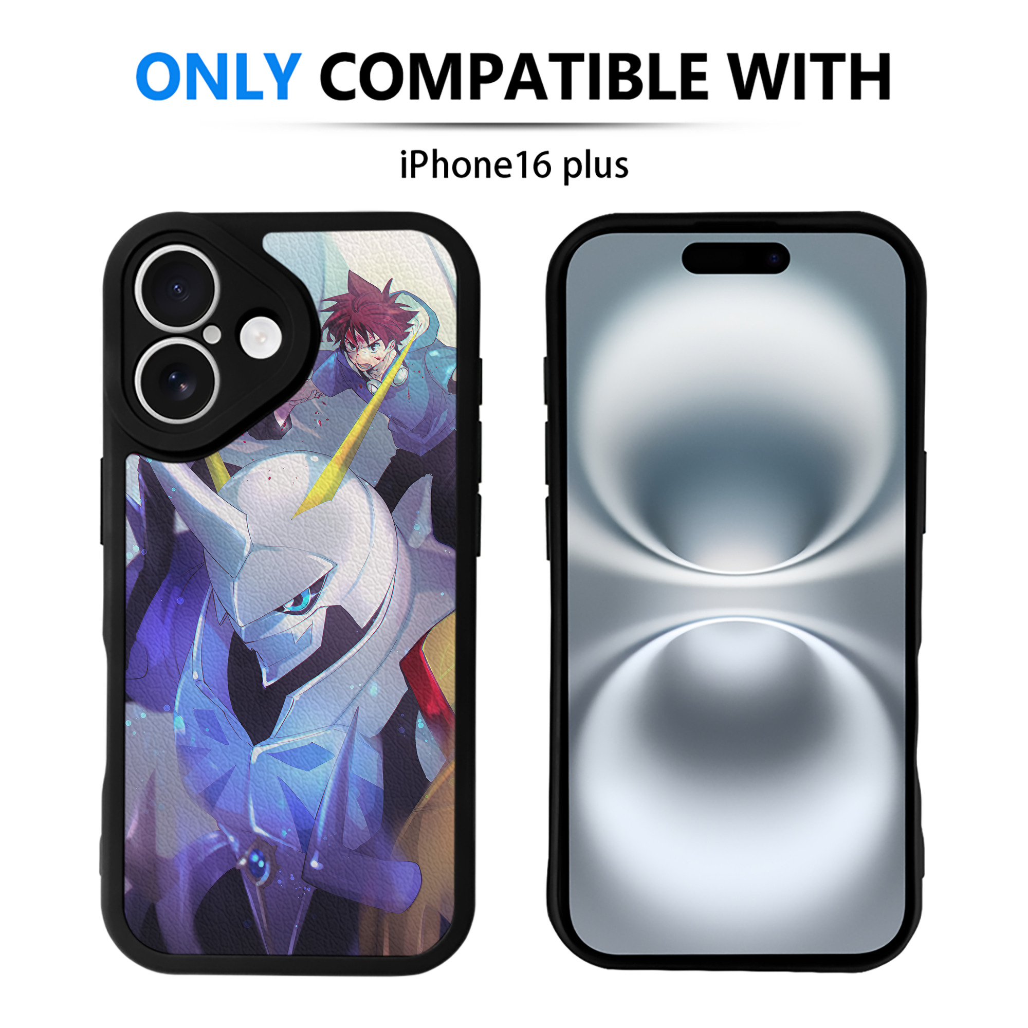 （画像用） Digimon デジタルモンスター/デジモン 【iPhone 16シリーズ対応】シリコンスマホケース（レザー調） 材質：シリコン